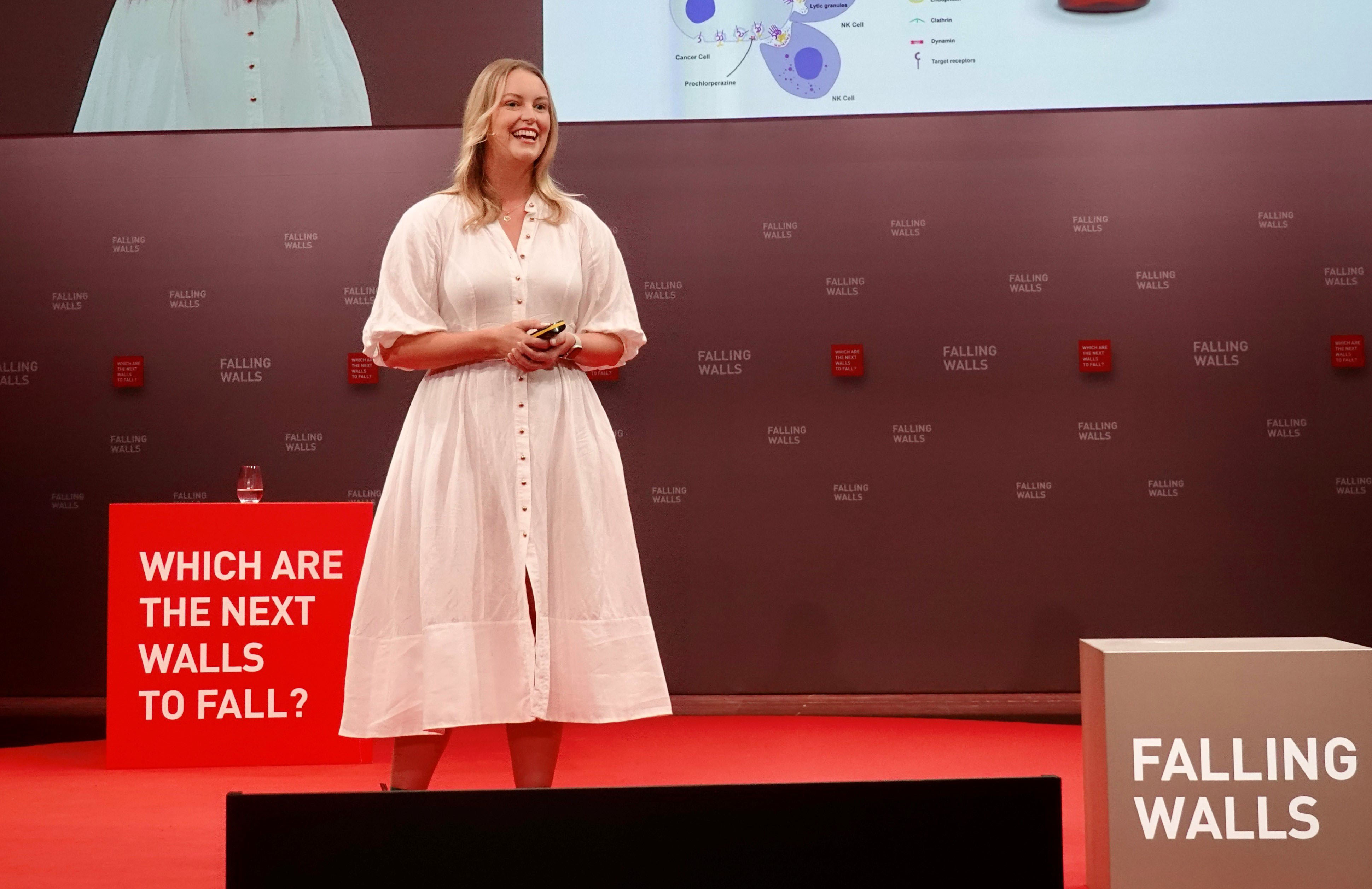 Dr Emma-Anne Karlsen presents at the Falling Walls Lab Grand Finale in Berlin