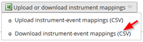 Export event map