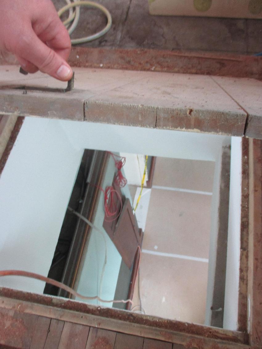3.	The trapdoor uncovered after renovation works