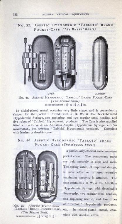 Advertisement for Tabloids and Syringe Kit from the Burroughs Wellcome Lecture Memoranda 1914 