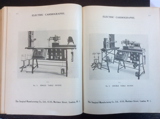 Single Bench and Double Bench Electro Cardiographs Equipment from (1910)