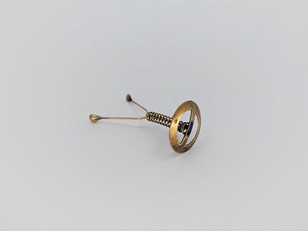 Gold wishbone spring contraceptive pessary