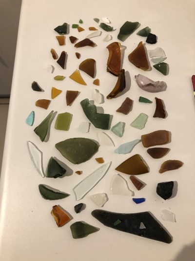 A wave of sea glass