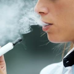 young person using an e-cigarette 
