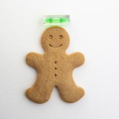 gingerbread man with happiness level