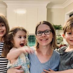 Clare with her children