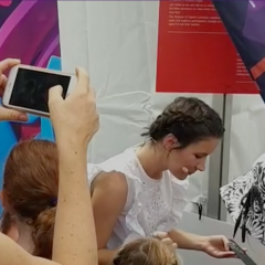 Clare Van Dorssen meeting fans