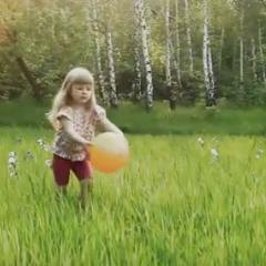 Child playing with ball