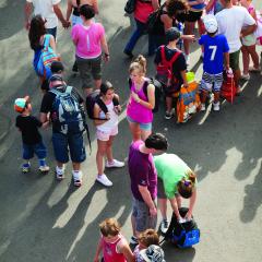 Aerial crowd shot