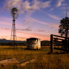 A rural sunset