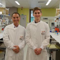 Dr Stephen Mattarollo and PhD student Michael Nissen