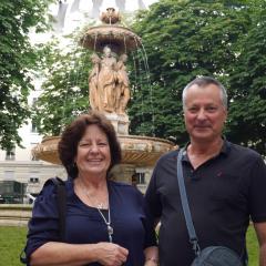 Fran with her husband