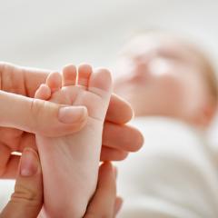 Newborn baby's foot