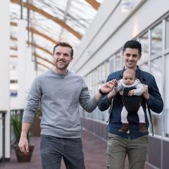 gay couple with baby